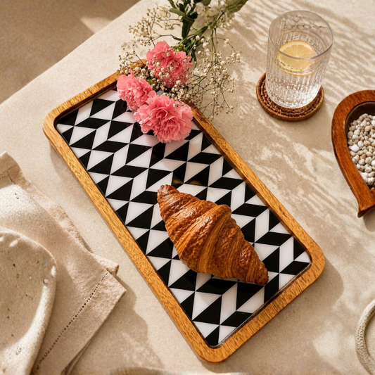 Monochrome Rectangular Platter