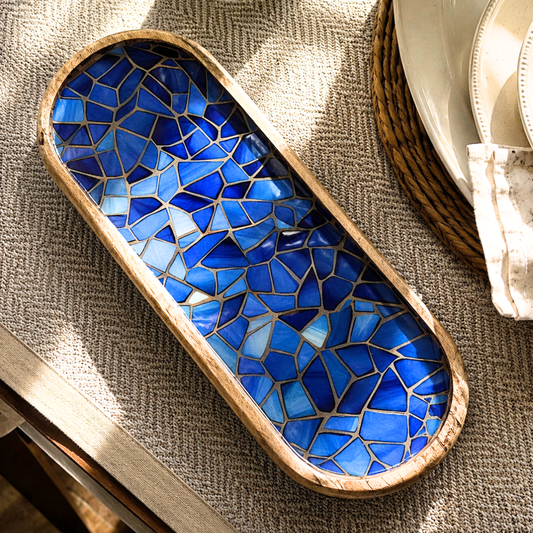 Blue Mosaic Nile Platter