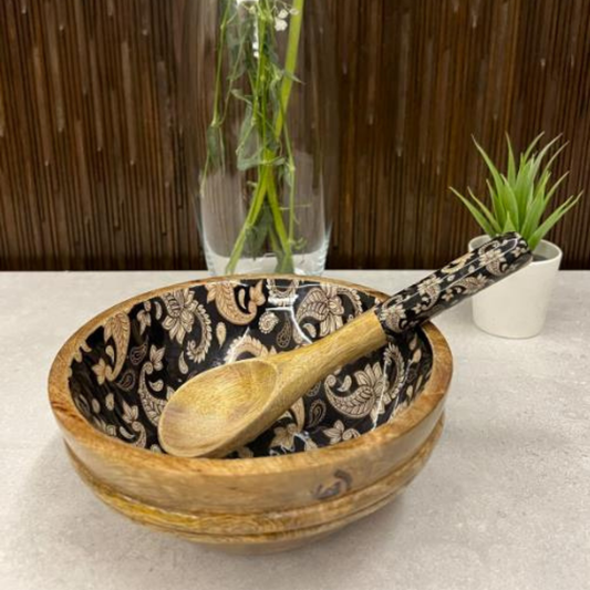 Black Paisley Epoxy Bowl