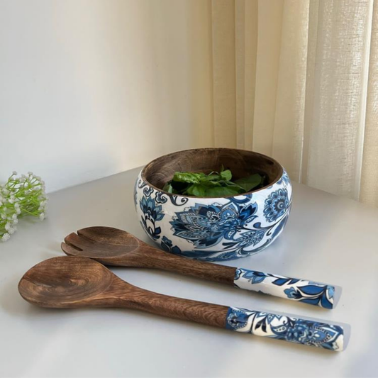 Turkish  Salad Bowl With 2 Spoons