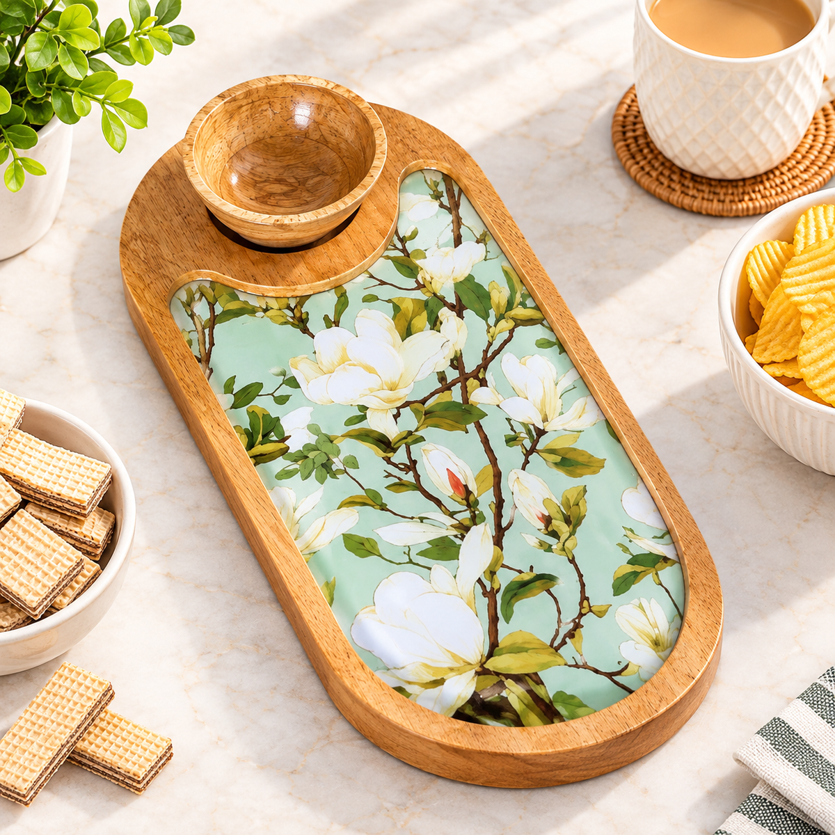 Oval Platter With Bowl