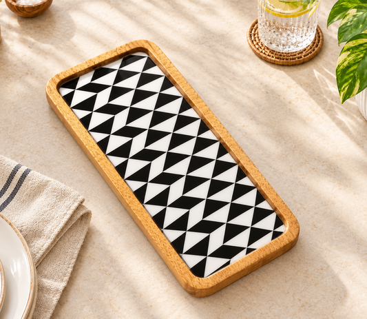 Monochrome  Rectangular Platter