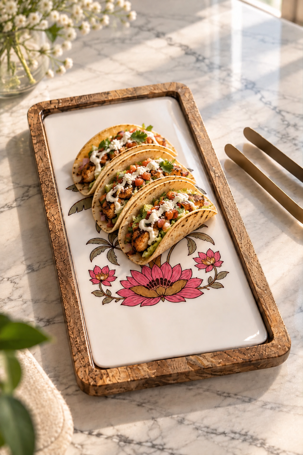 Palm Tree Rectangular Platter