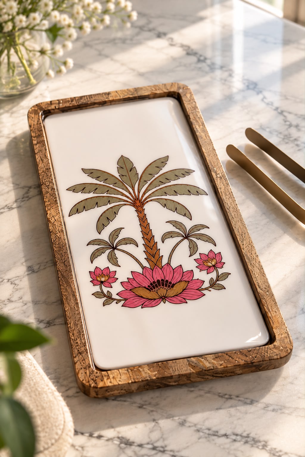 Palm Tree Rectangular Platter