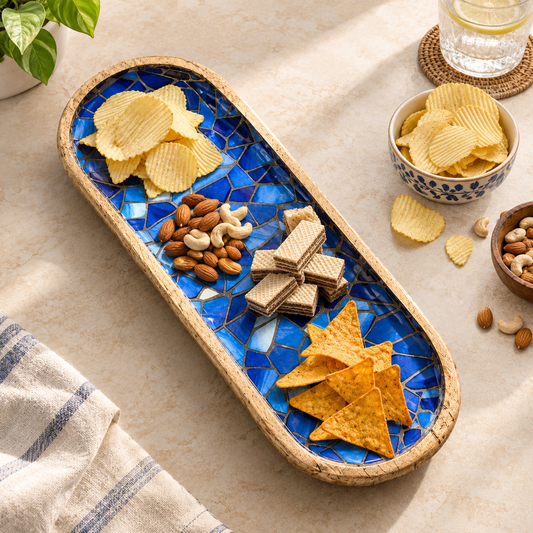 Blue Mosaic Nile Platter